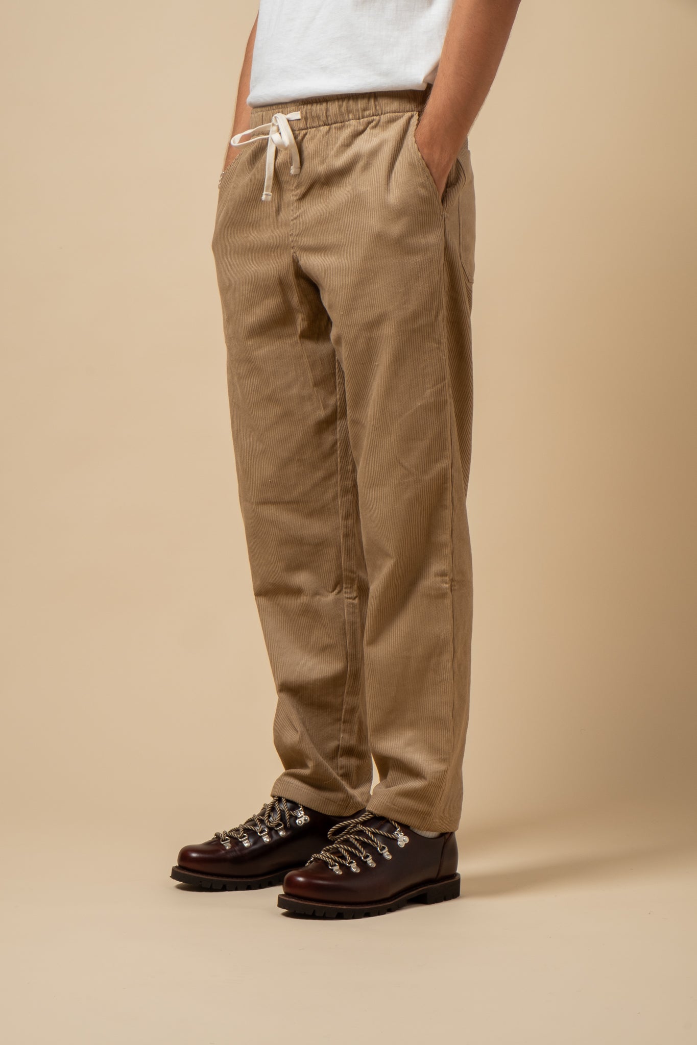 Active lazy Pants 8 Wale Corduroy - Beige