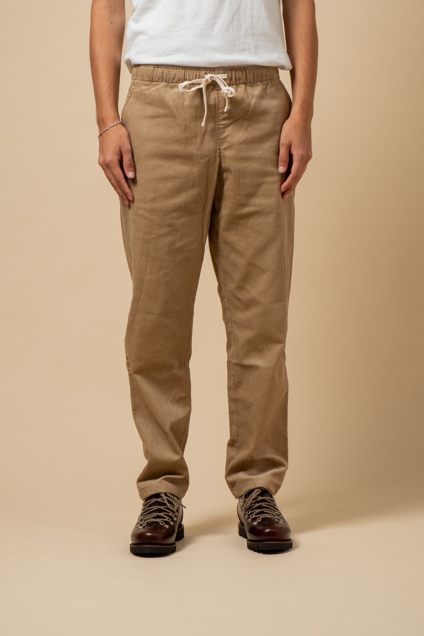 Active lazy Pants 8 Wale Corduroy - Beige