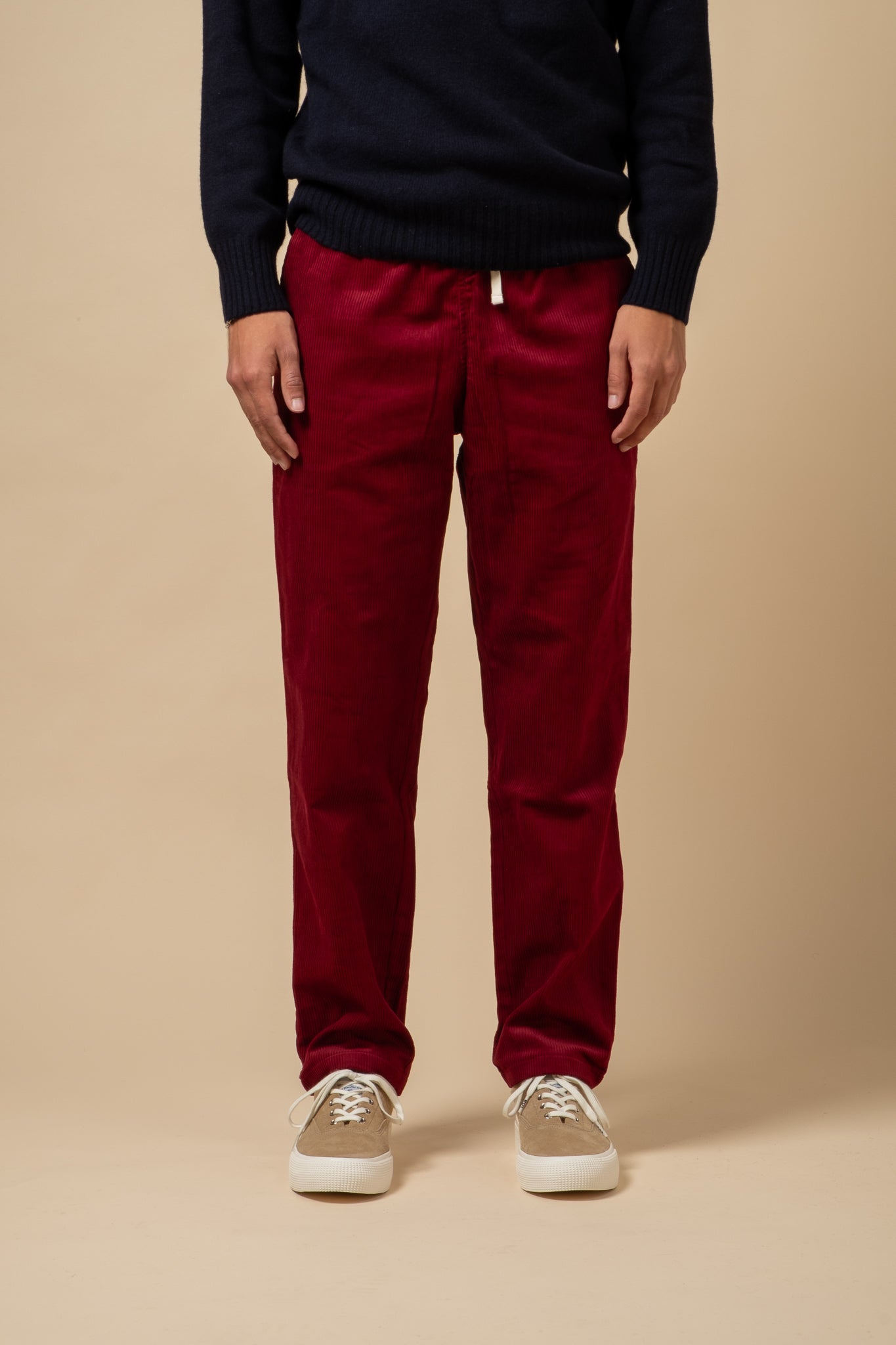 Active lazy Pants 8 Wale Corduroy - Burgundy