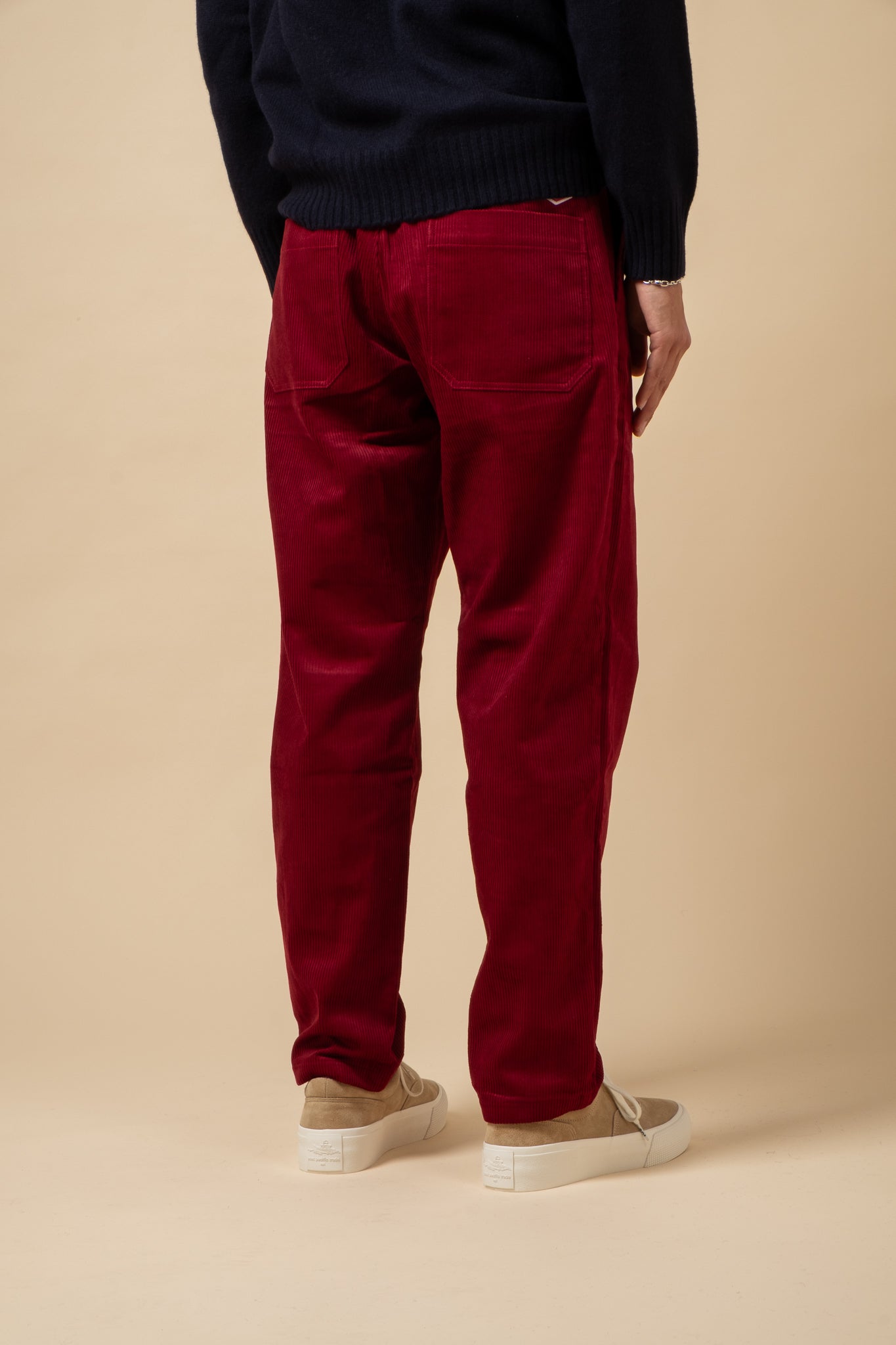 Active lazy Pants 8 Wale Corduroy - Burgundy