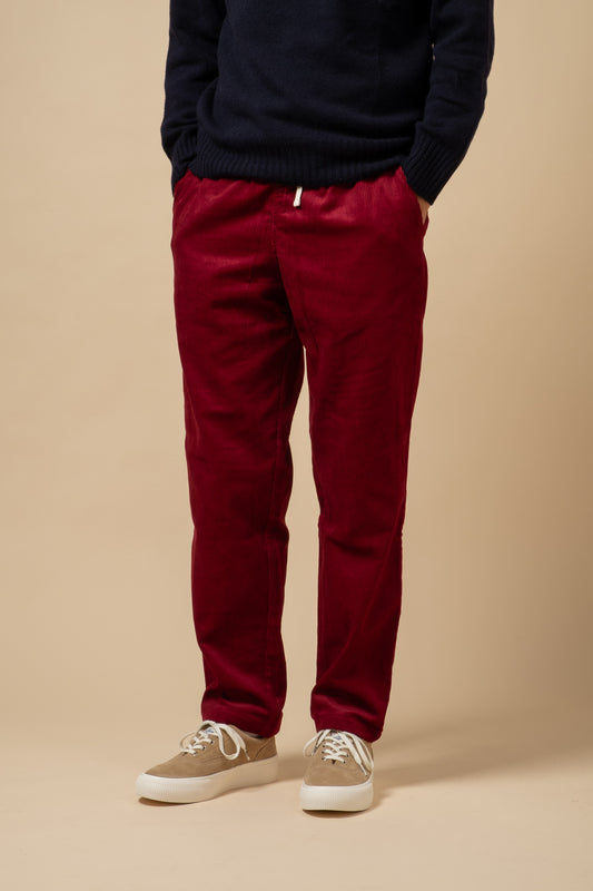 Active lazy Pants 8 Wale Corduroy - Burgundy