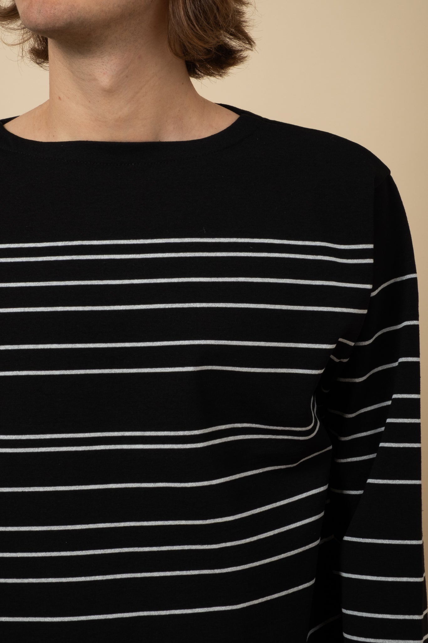 Basque Sweater - Black x White Stripe