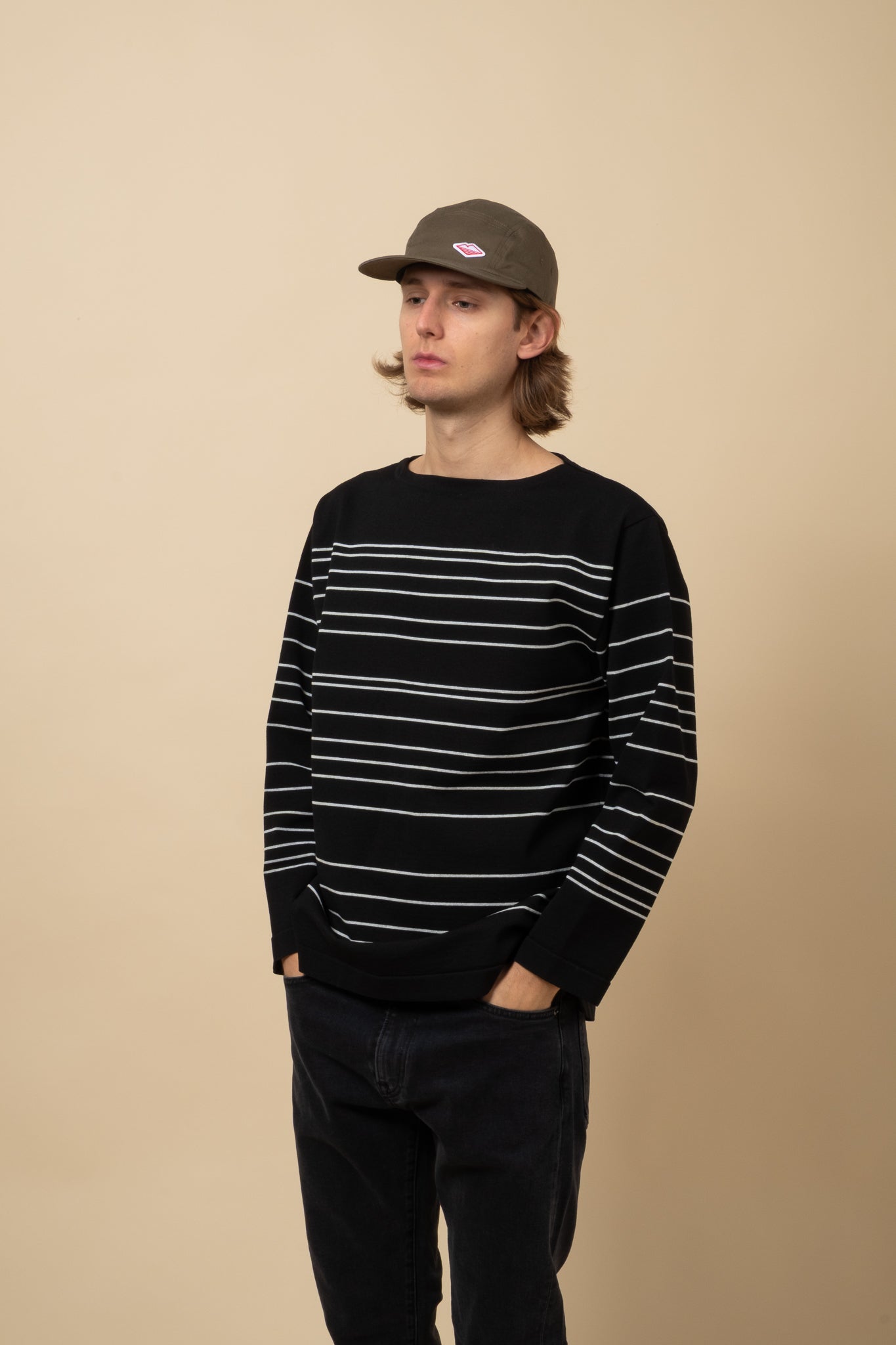 Basque Sweater - Black x White Stripe