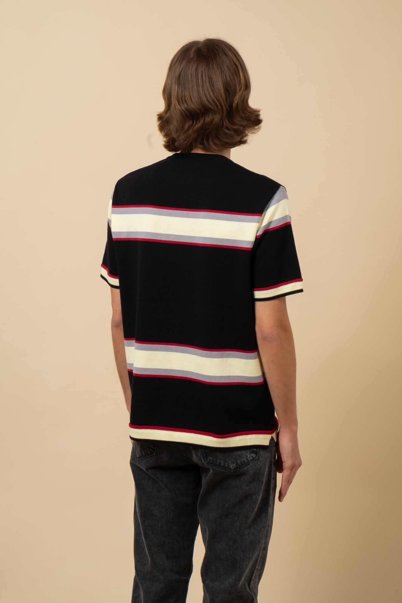 Border Knit T-Shirt - Multi Stripe