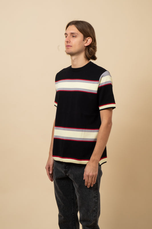 Border Knit T-Shirt - Multi Stripe