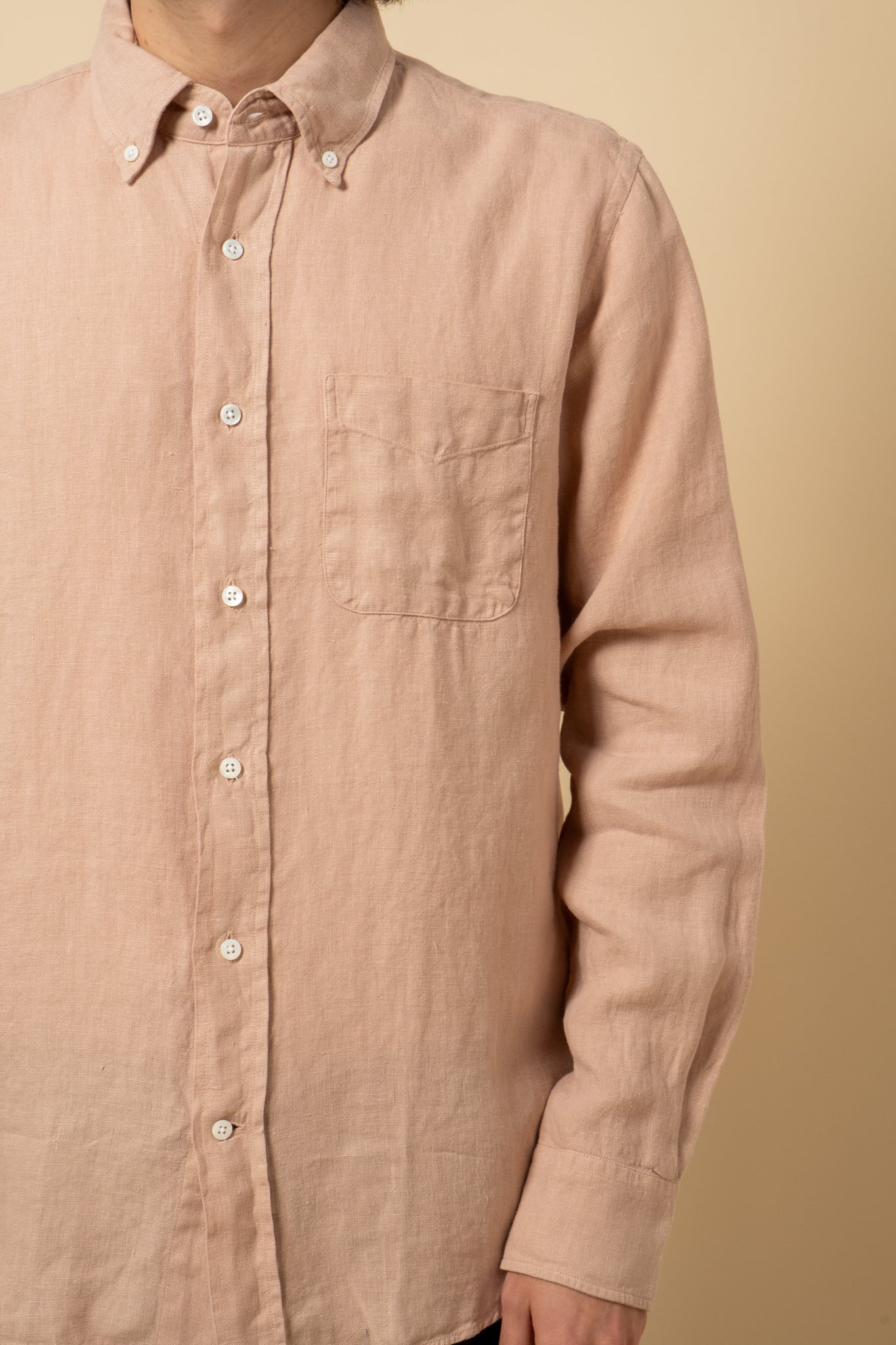 Button Down Pure Linen - Pink