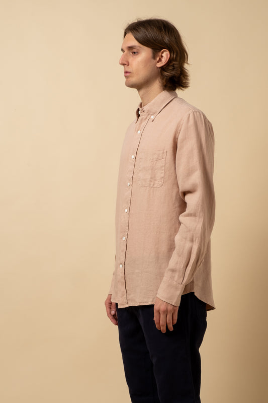 Button Down Pure Linen - Pink