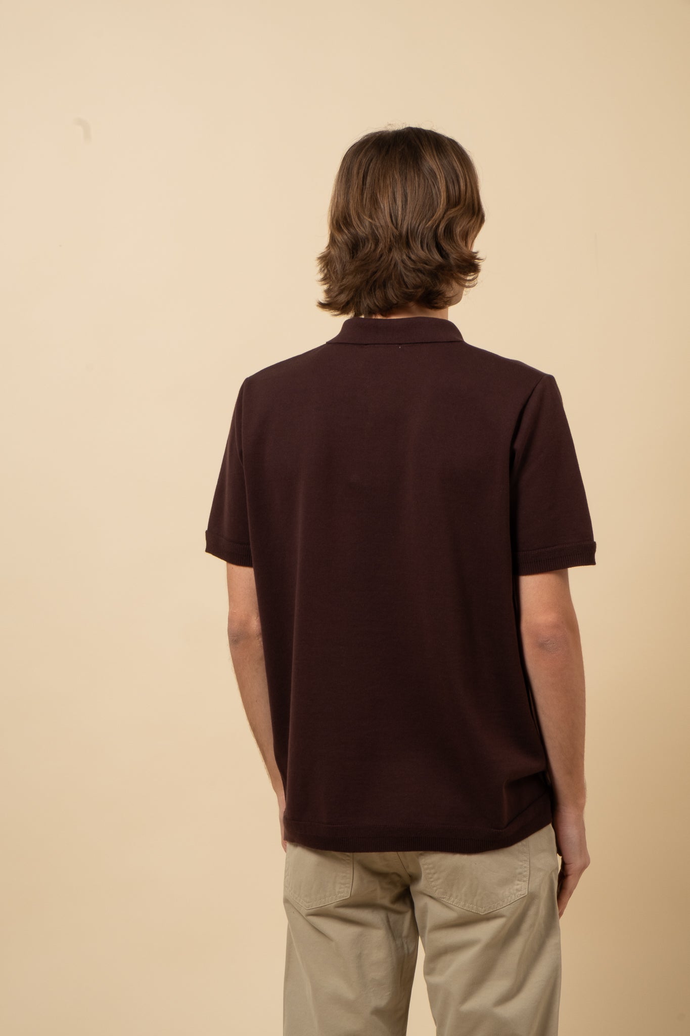 C/N Knit Polo - Brown