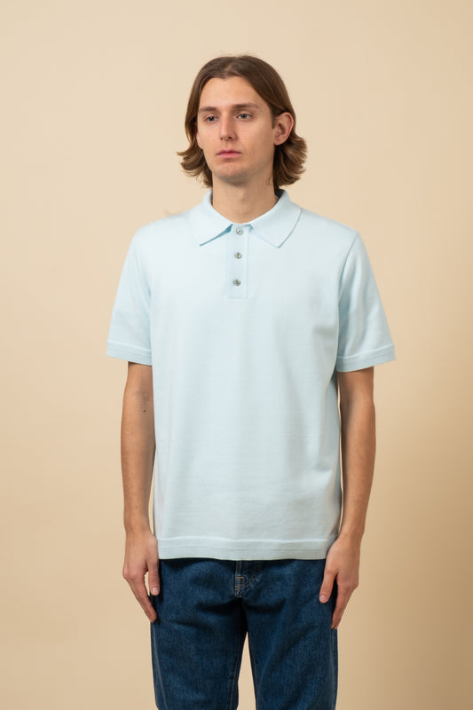 C/N Knit Polo - Sax