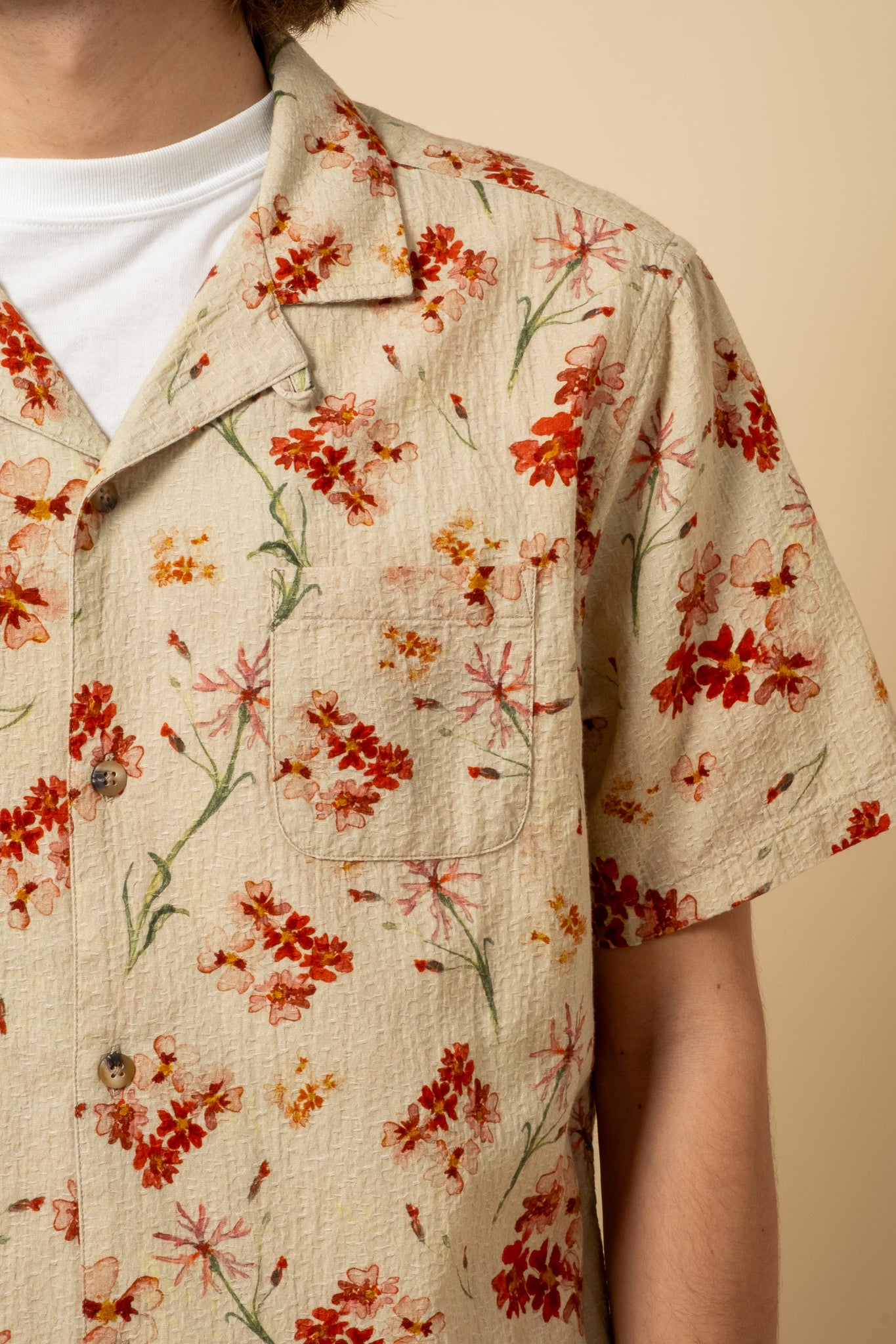 Crammond Shirt Structured Cotton - Floral Print