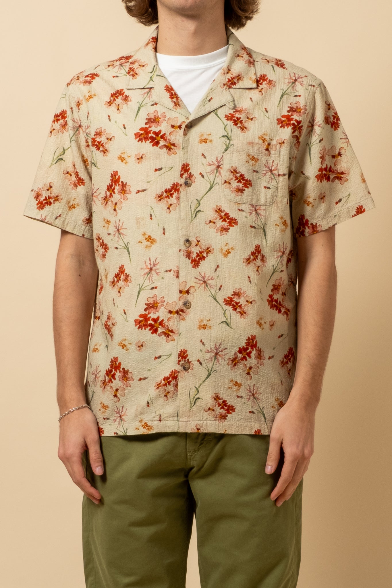 Crammond Shirt Structured Cotton - Floral Print