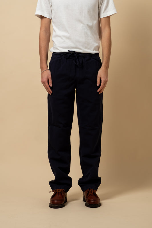 Drawstring Pants Light Cotton Linen - Dark Blue