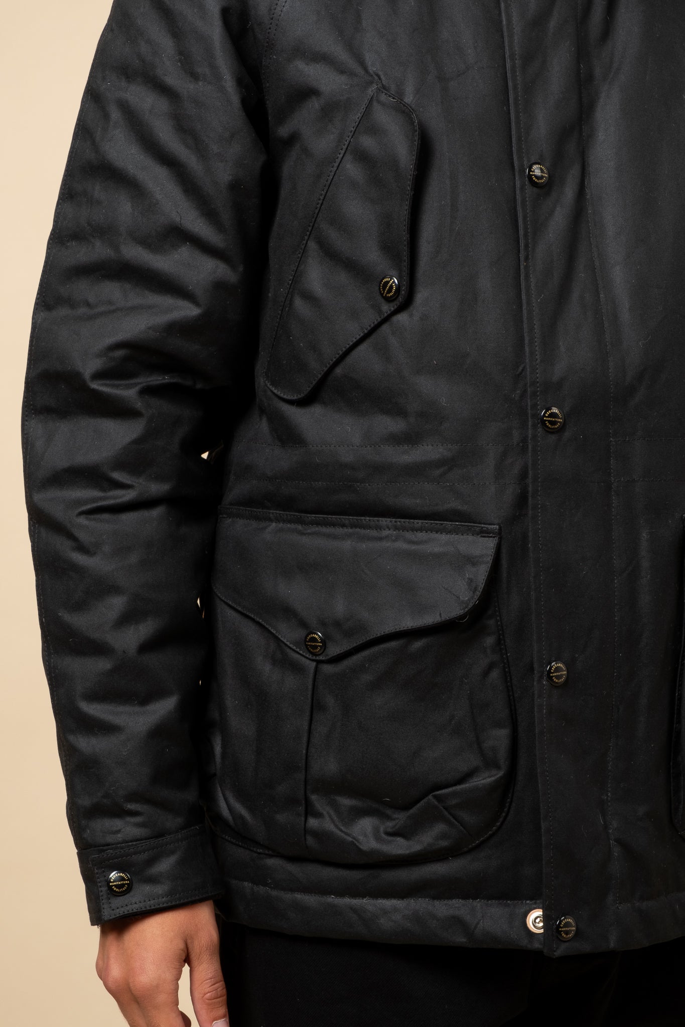 Fisherman Parka Waxed - Black