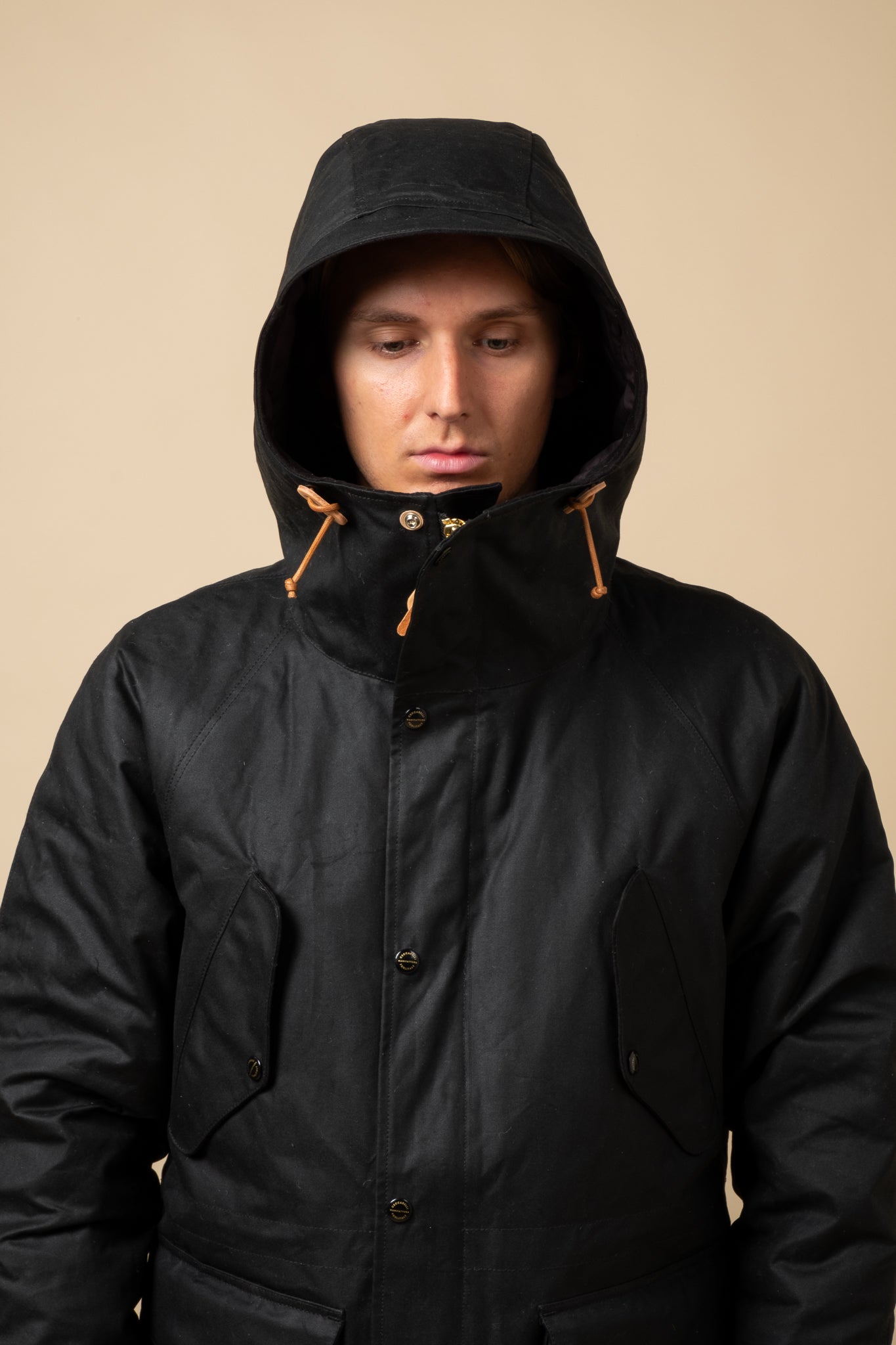 Fisherman Parka Waxed - Black