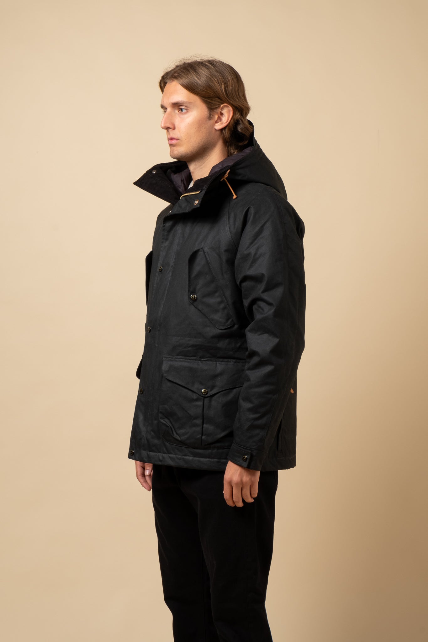 Fisherman Parka Waxed - Black