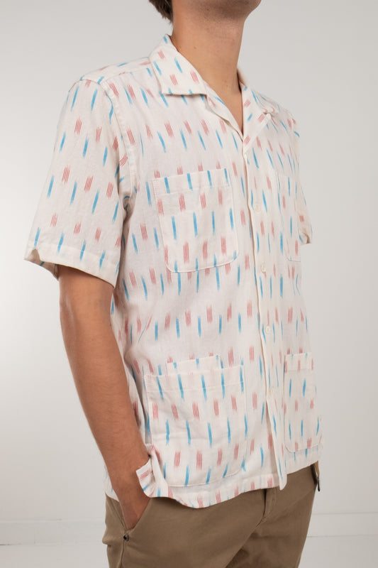 Five Pocket Island Shirt - Bone Ikat