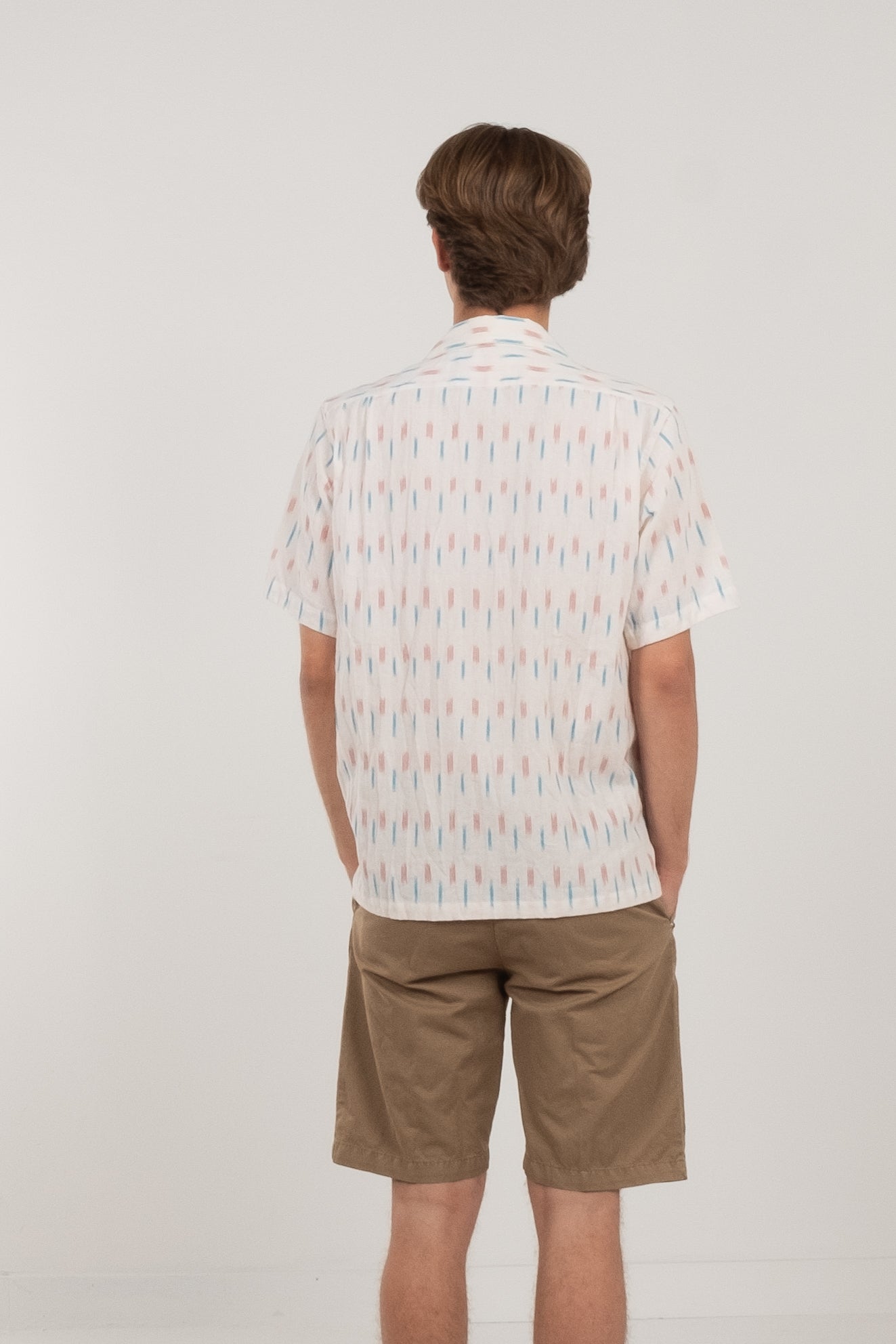 Five Pocket Island Shirt - Bone Ikat