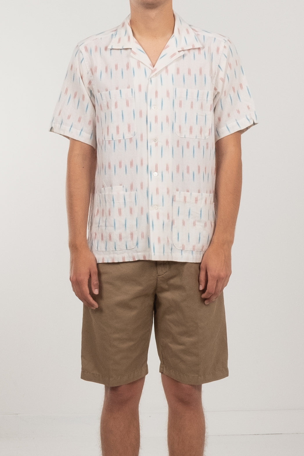 Five Pocket Island Shirt - Bone Ikat