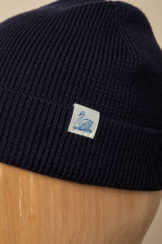 Good Basics Classic Merino Beanie - Navy