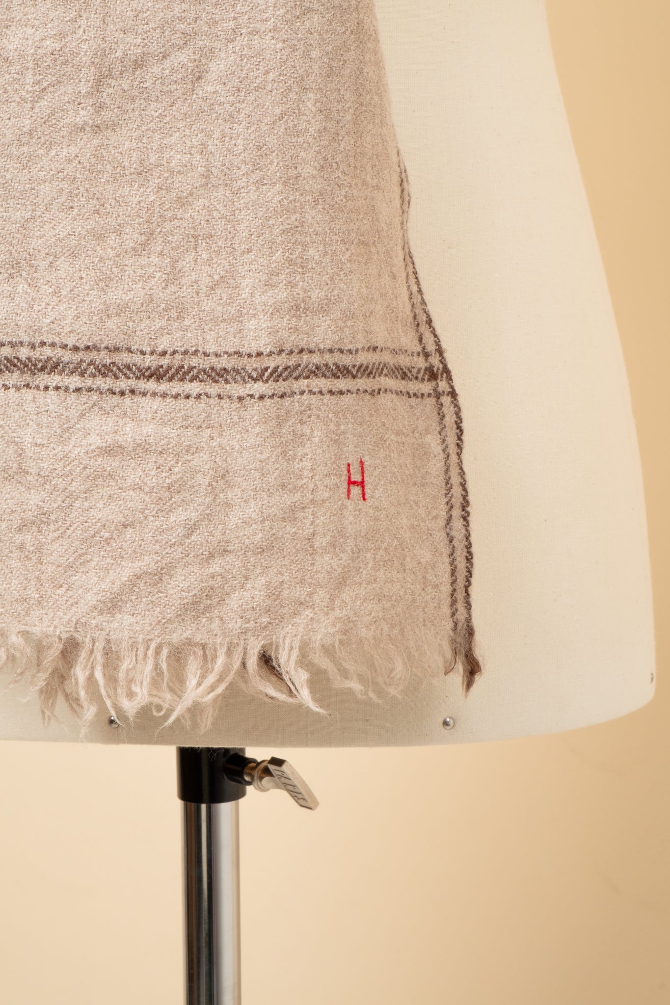 Lambswool Herringbone Scarf - Natural