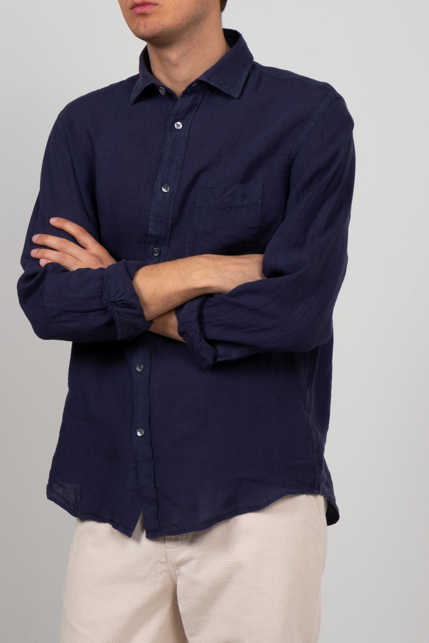 Linen Shirt - Deep Blue