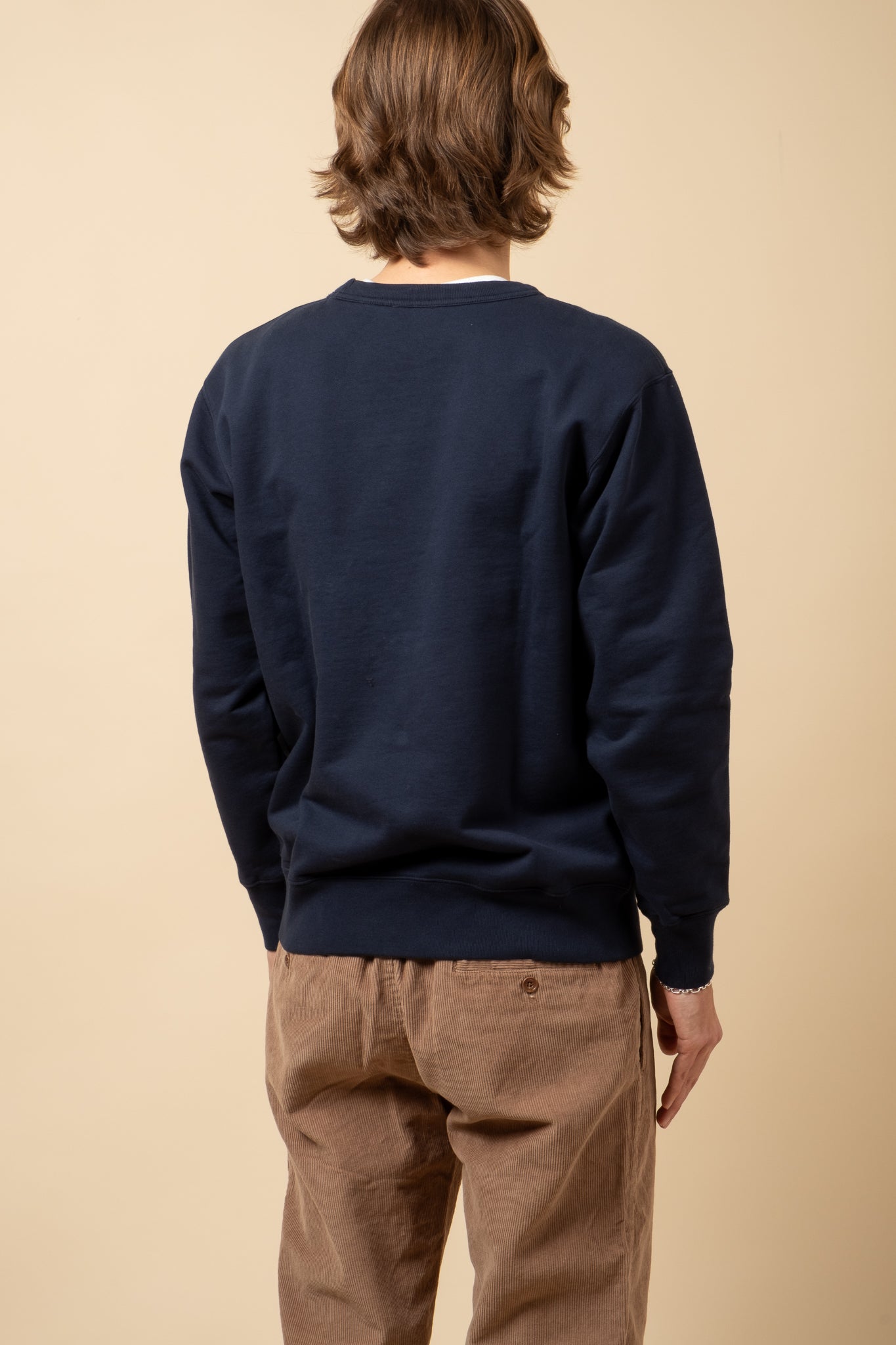 Loopwheel Sweatshirt Unbrushed Terry - Navy