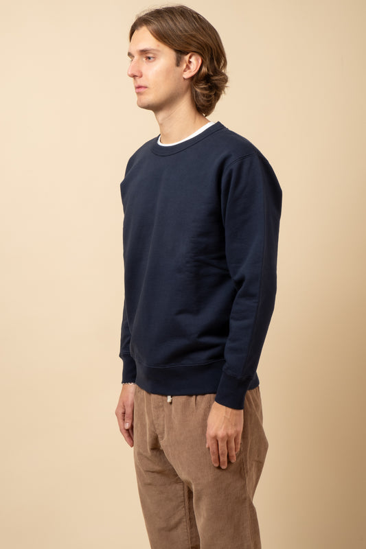 Loopwheel Sweatshirt Unbrushed Terry - Navy