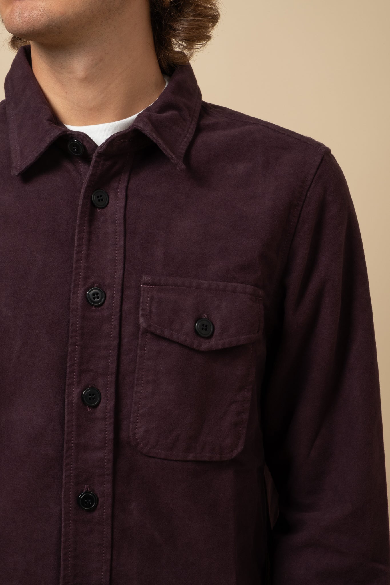 Overshirt Soft Moleskin - Burgundy