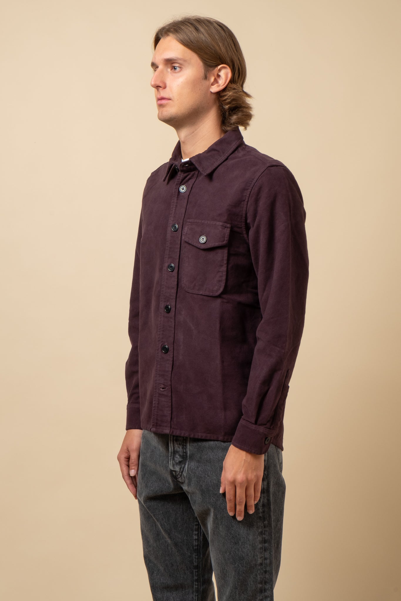 Overshirt Soft Moleskin - Burgundy