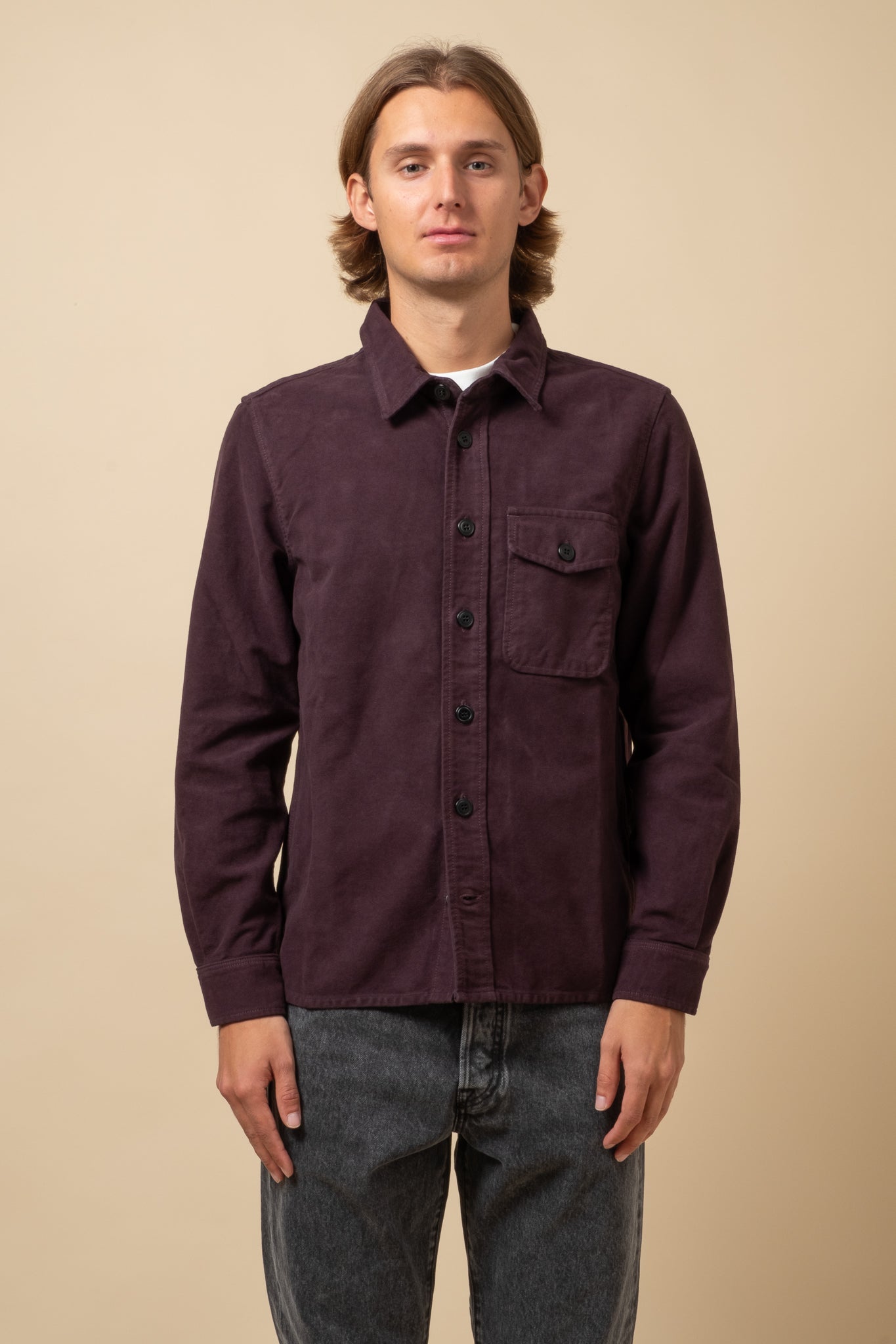 Overshirt Soft Moleskin - Burgundy