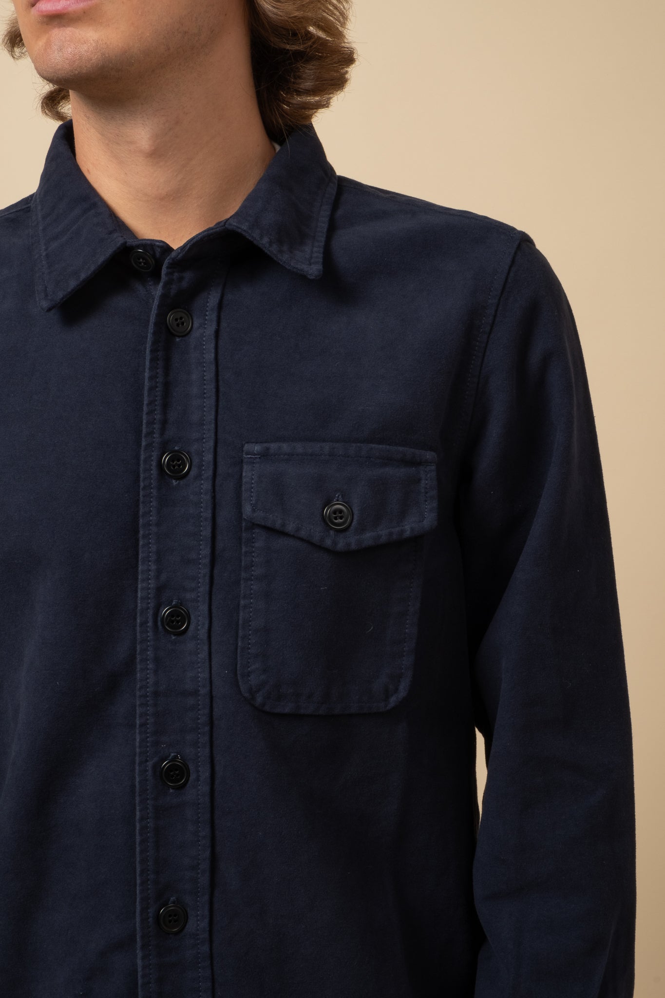 Overshirt Soft Moleskin - Navy