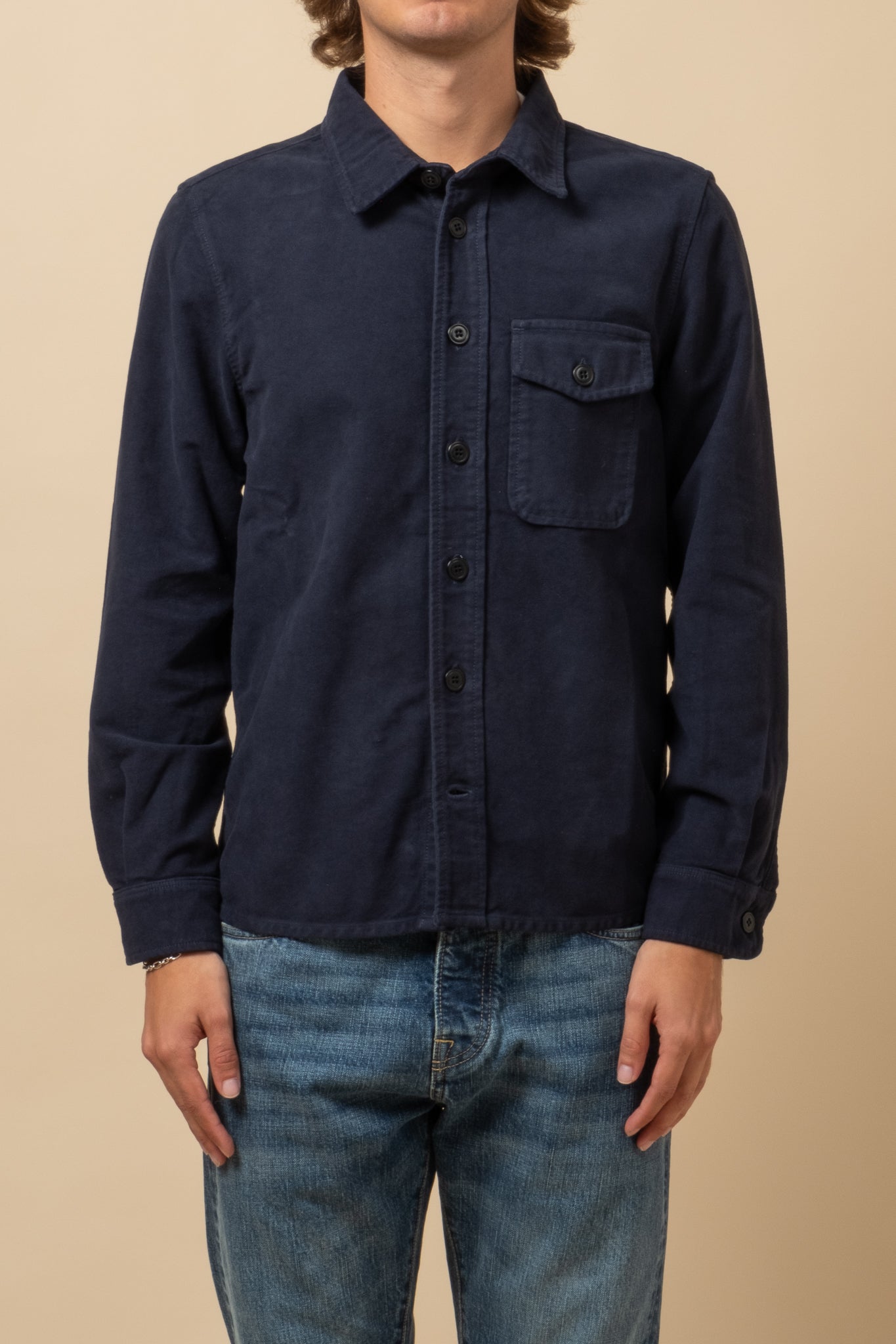 Overshirt Soft Moleskin - Navy