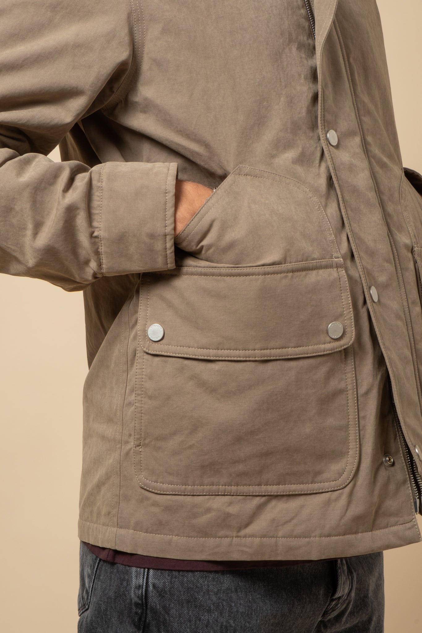 Padded Work Jacket - Beige