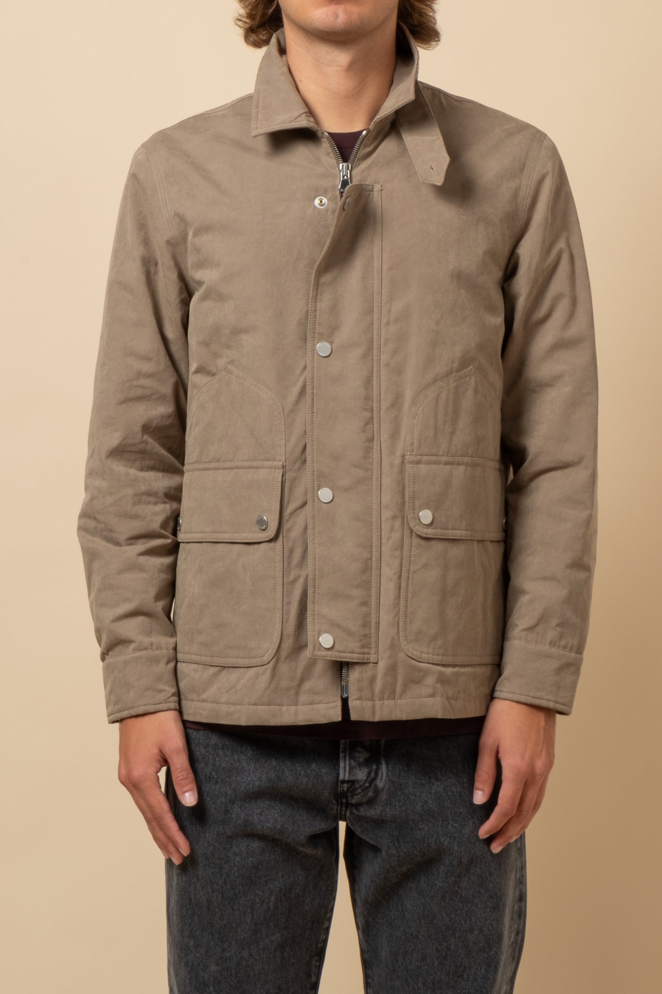 Padded Work Jacket - Beige