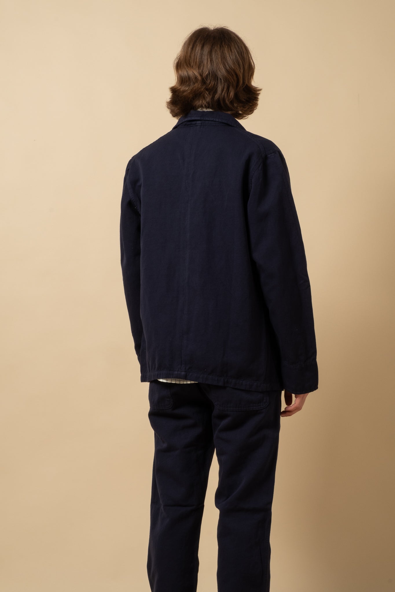 Painter Jacket Light Cotton Linen - Dark Navy