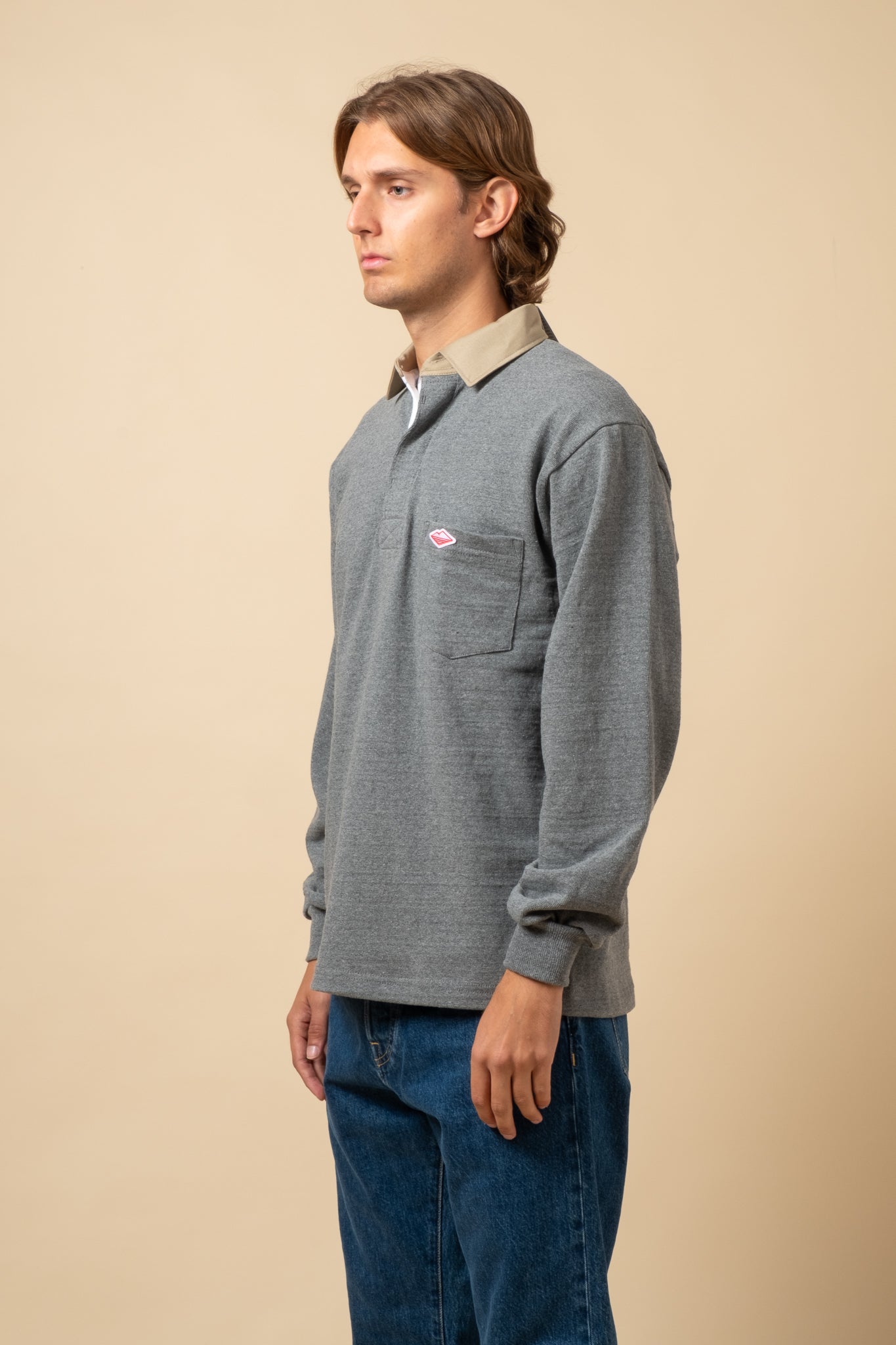 Pocket Rugby Shirt - Ash Grey