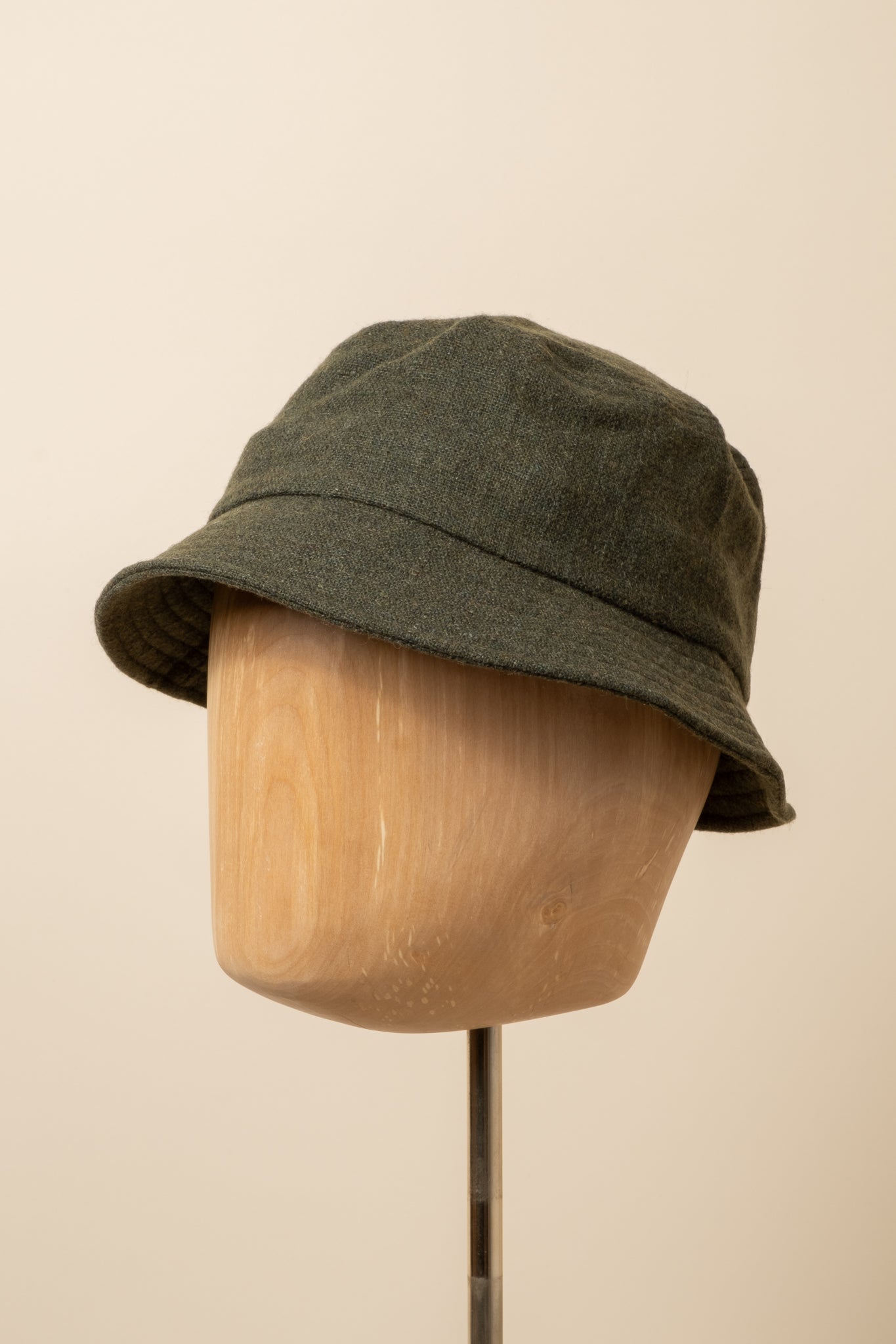 Recycled Wool Rip Stop Bucket Hat - Olive