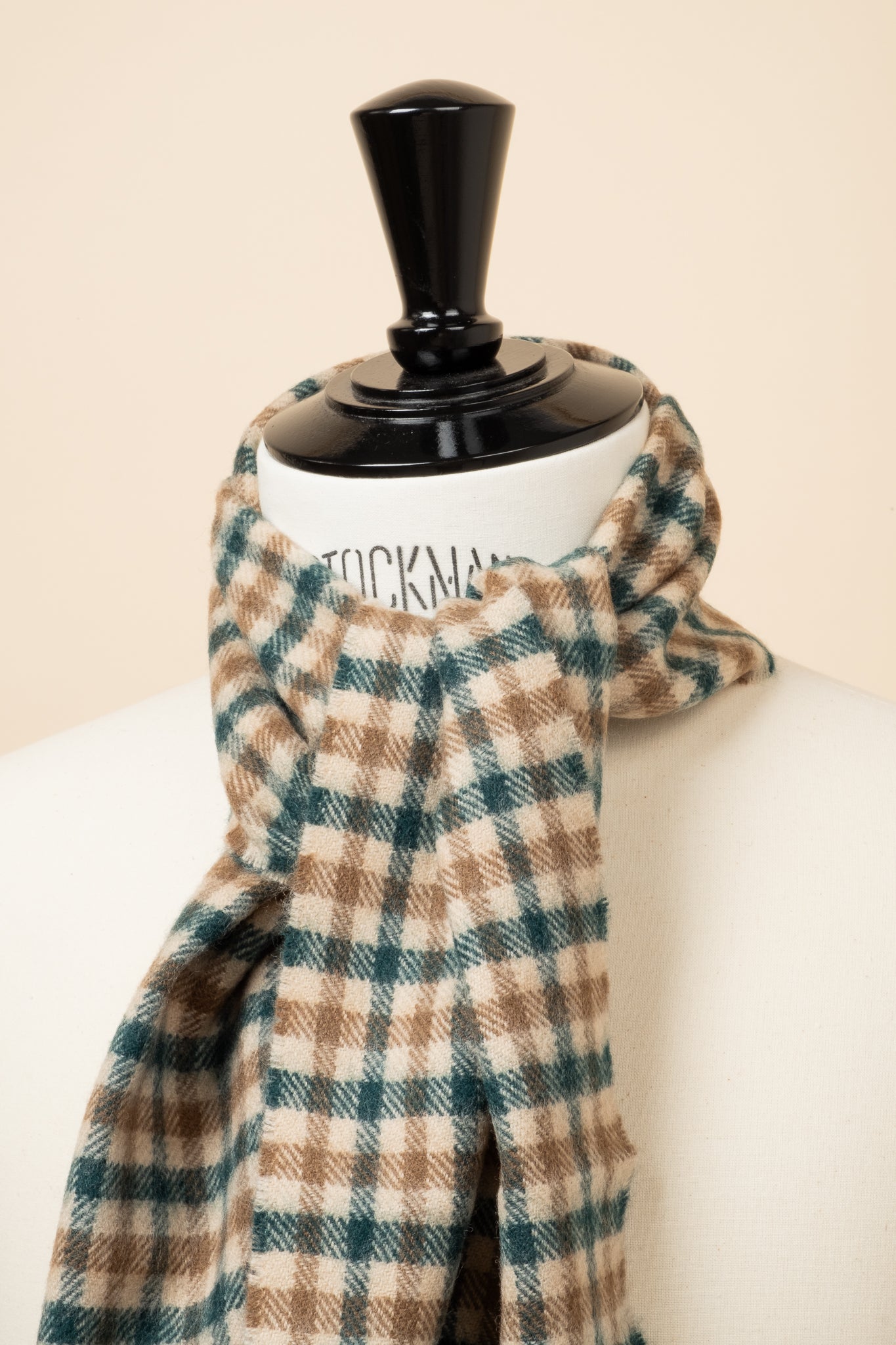 Selkirk Lambswool Scarf  - Pine Check