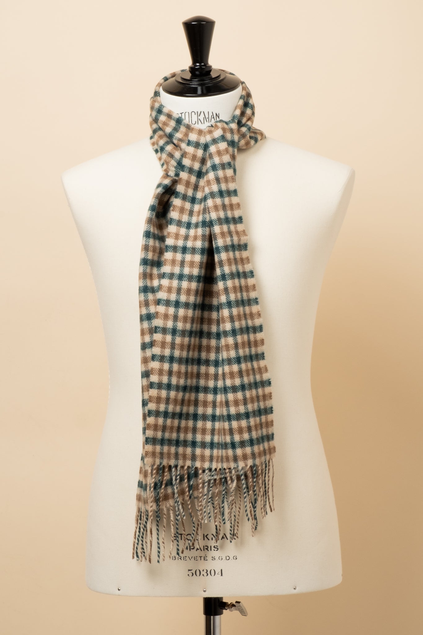 Selkirk Lambswool Scarf  - Pine Check