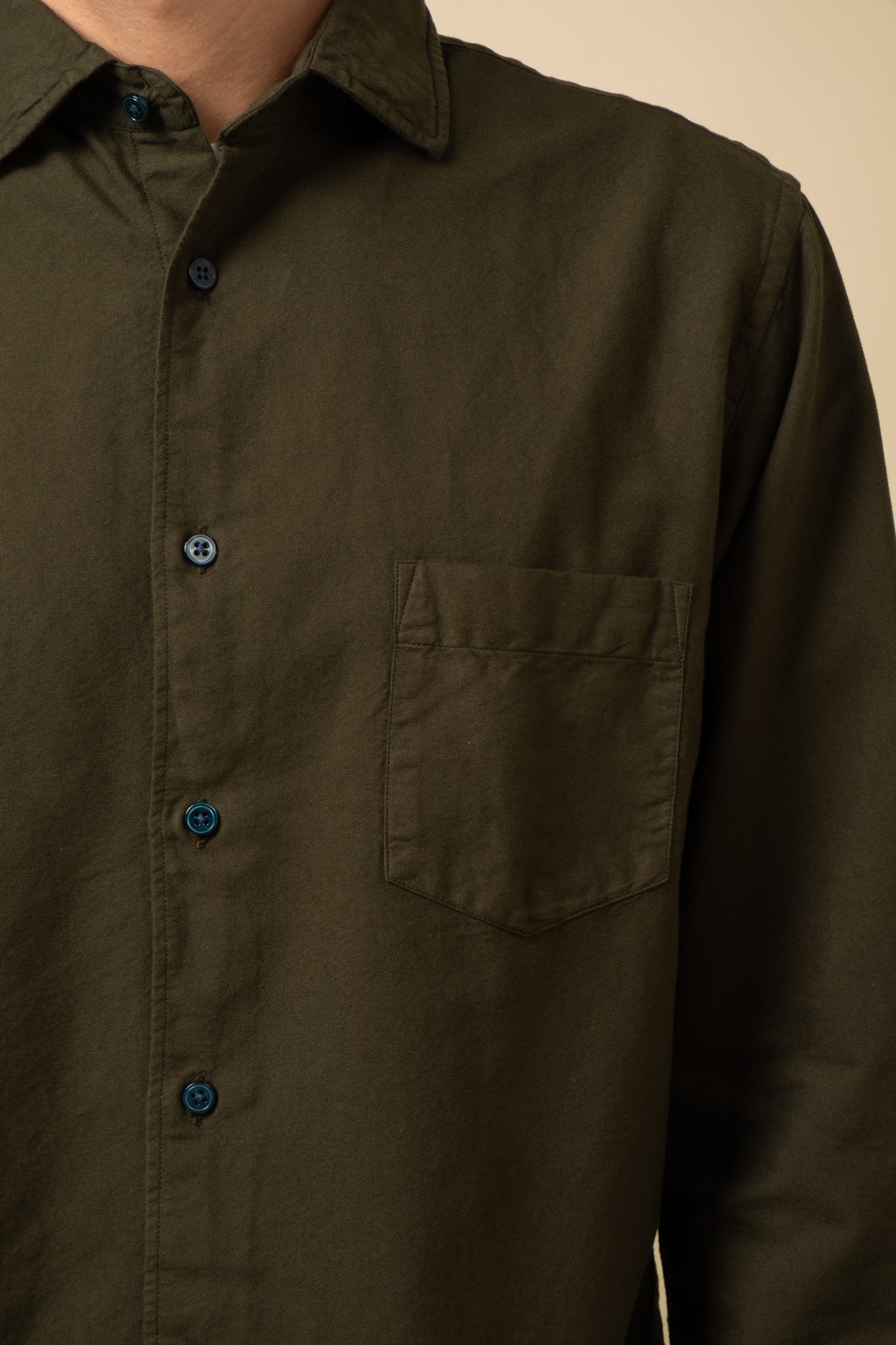 Standard Shirt Garment Dyed Oxford - Forest Green