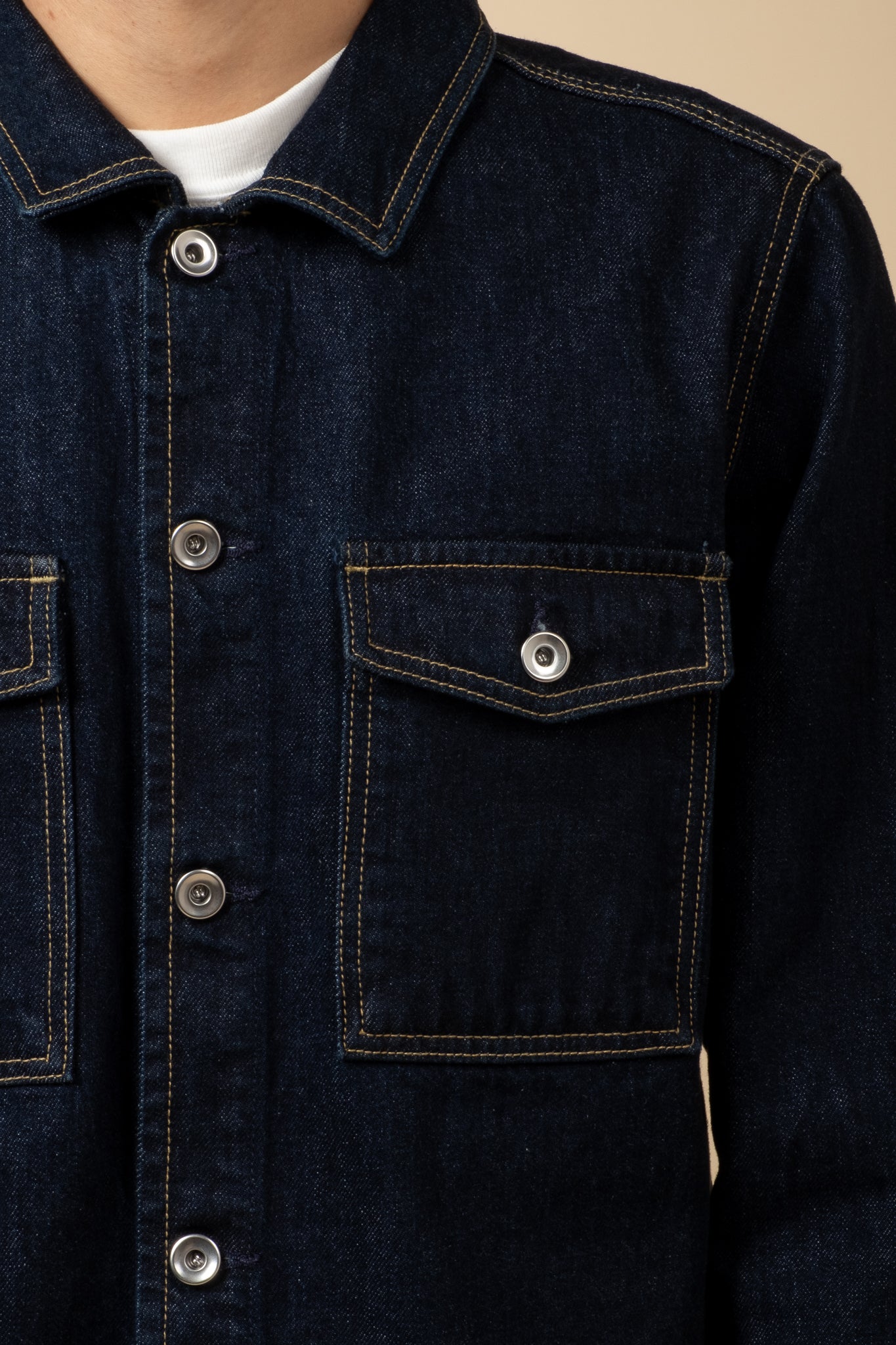 Trucker Shirt 13oz RG Cotton Deep Indigo - Rinsed