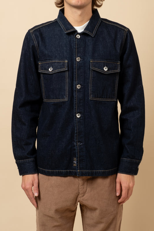 Trucker Shirt 13oz RG Cotton Deep Indigo - Rinsed