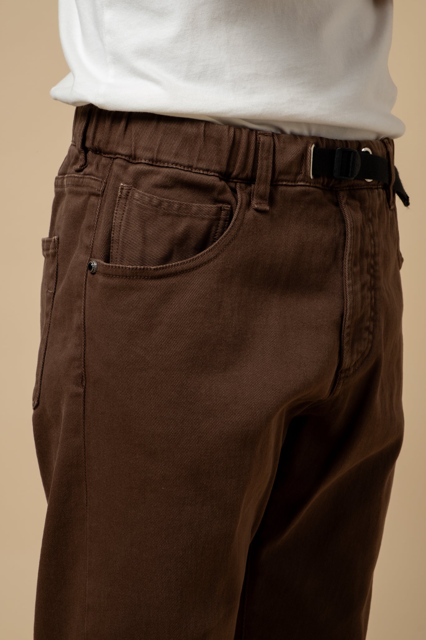 Twill 5 Pocket Trousers - Café