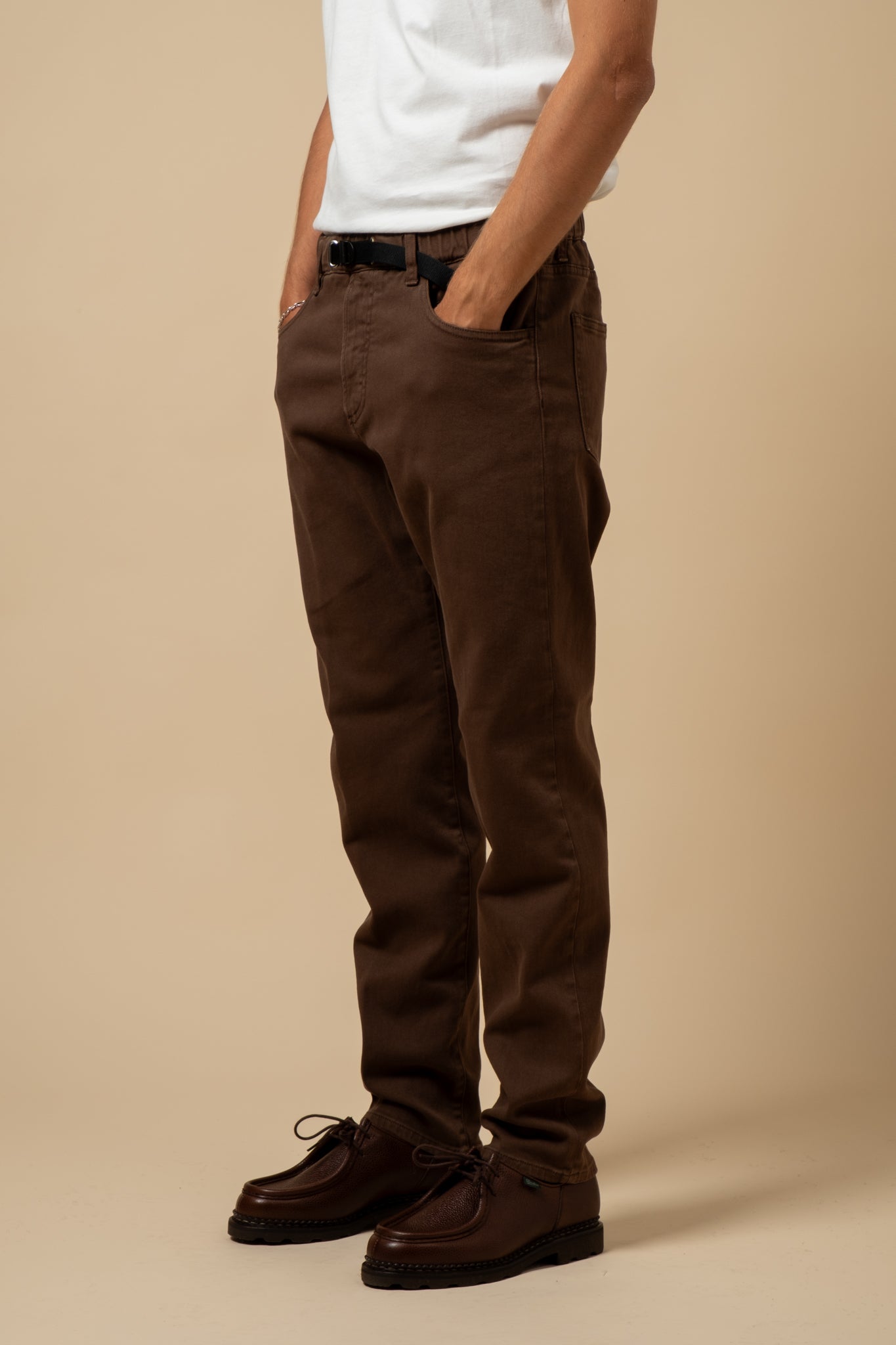 Twill 5 Pocket Trousers - Café