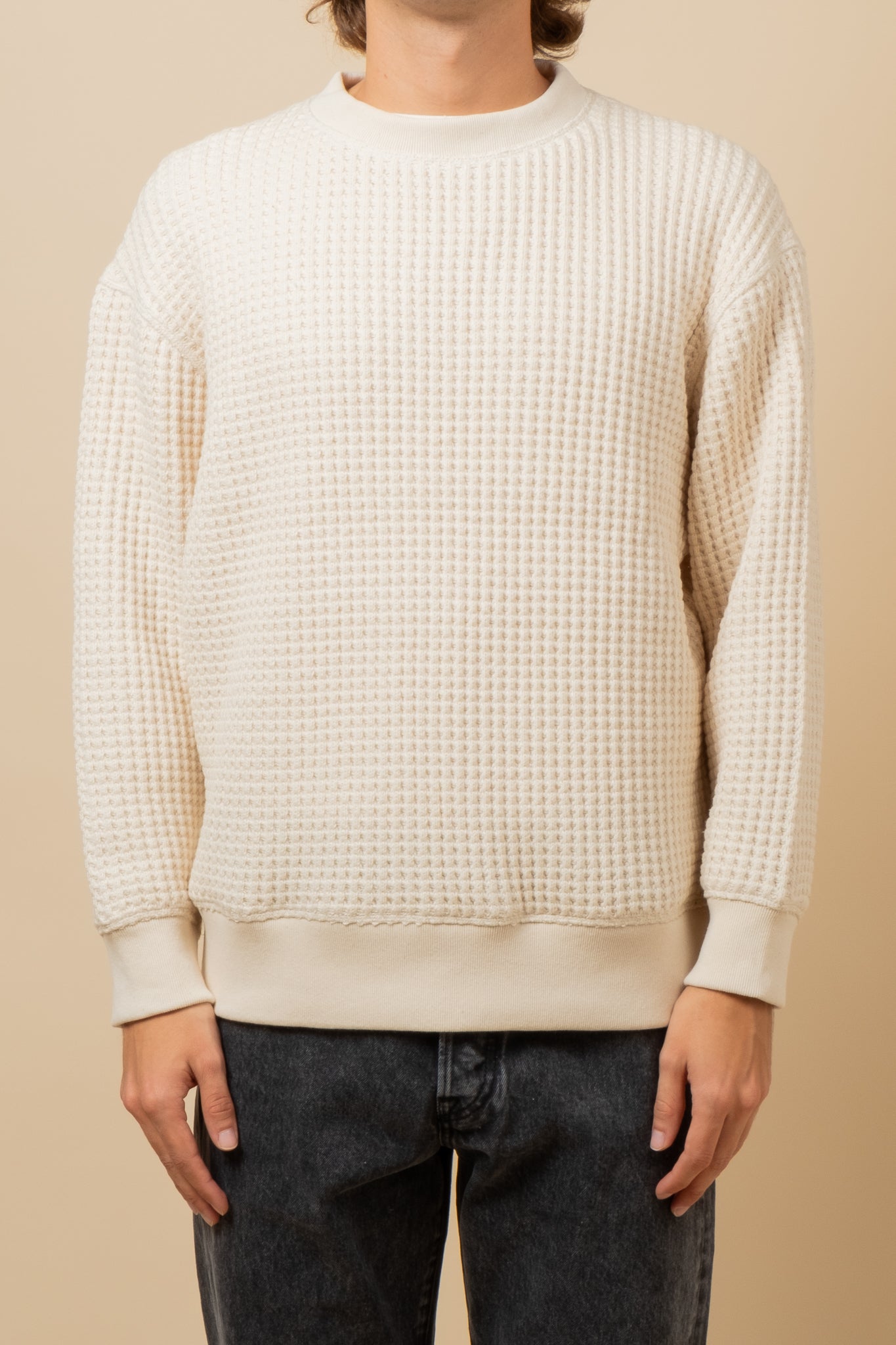 Waffle Crewneck - Ivory