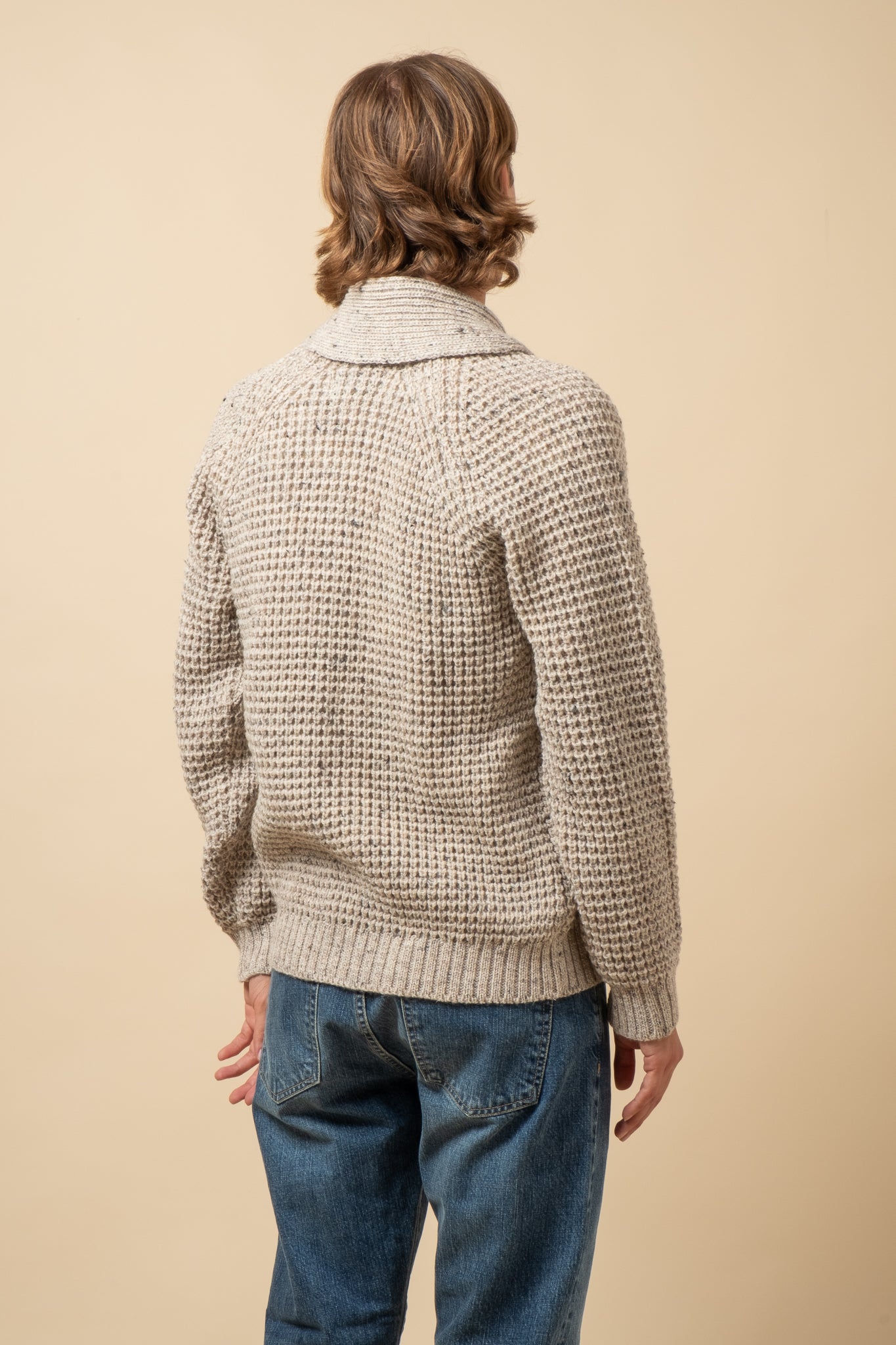 Waffle Shawl Cardigan - Skiddaw