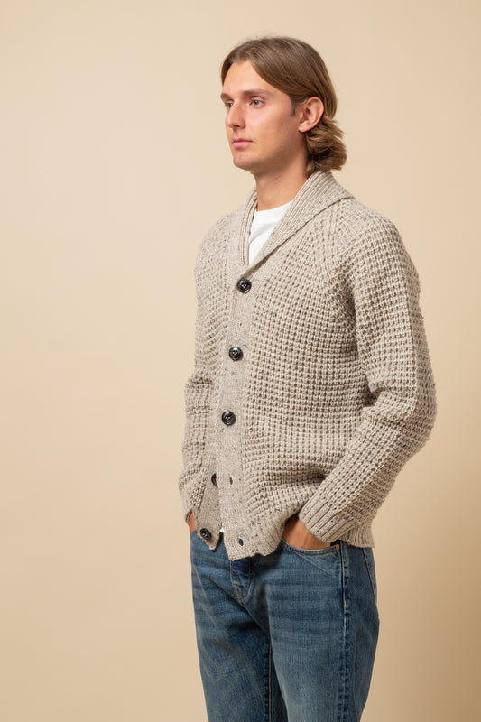 Waffle Shawl Cardigan - Skiddaw