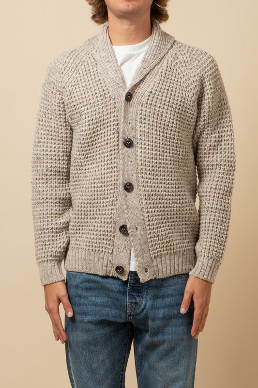 Waffle Shawl Cardigan - Skiddaw