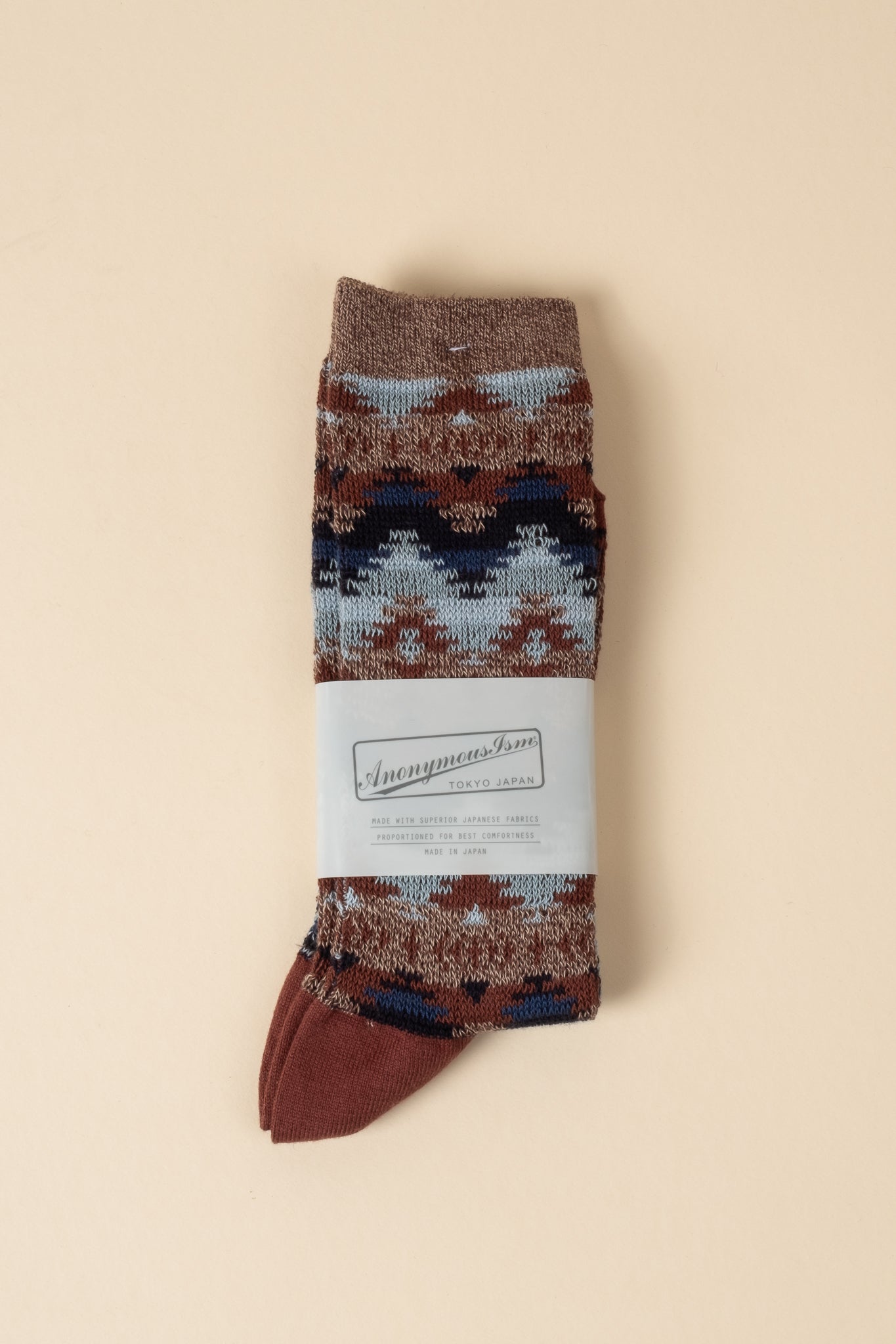 Wigwam Jaquard Crew - Brown