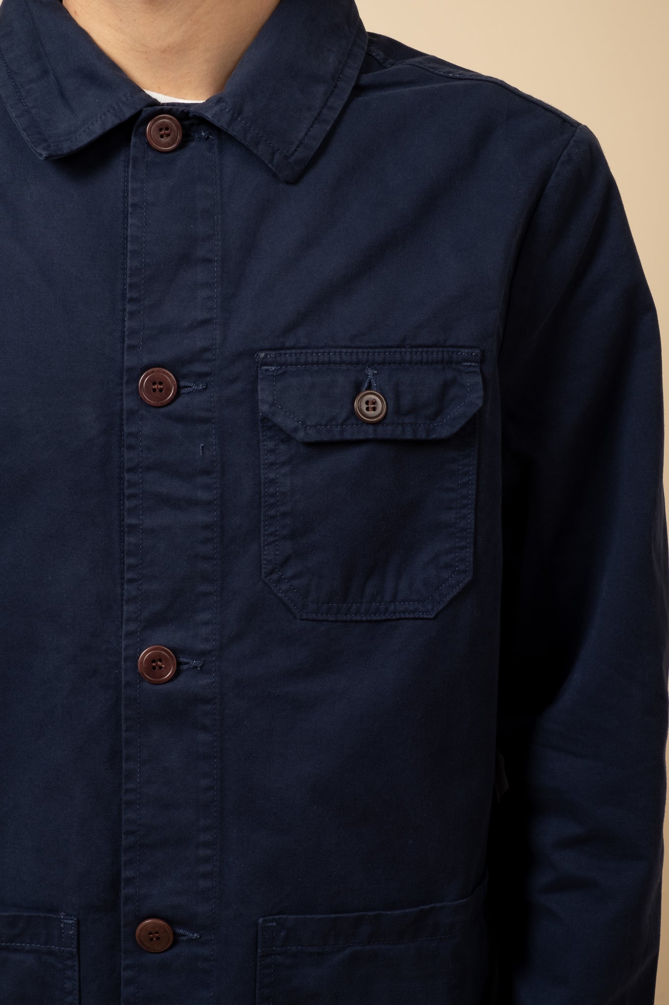 Worker Jacket Double Twisted Twill - Navy